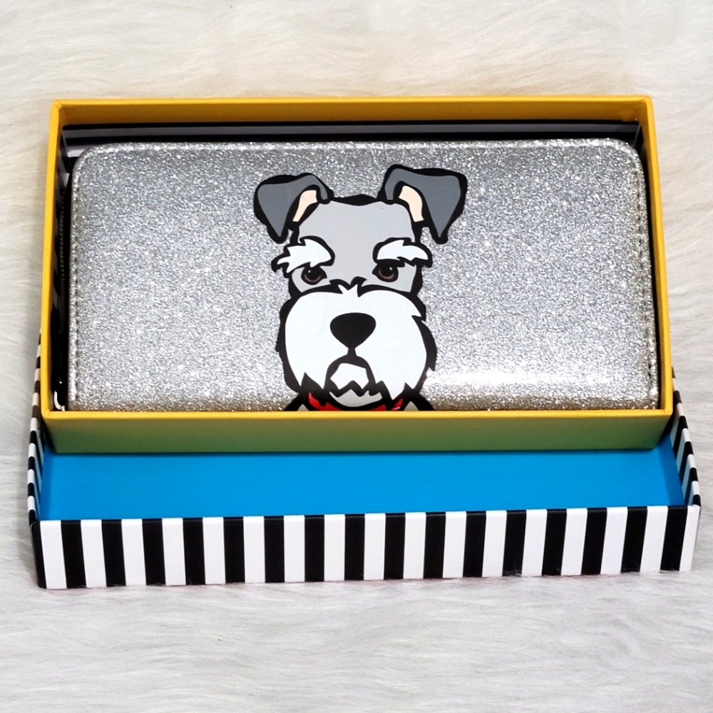 NWT, Marc Tetro full sized wallet in box. Schnauzer!